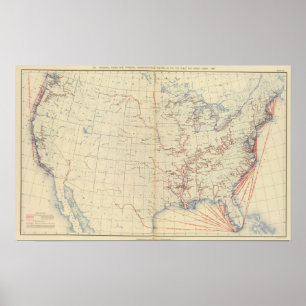 Affiches 59 Rivières navigables, routes 1890