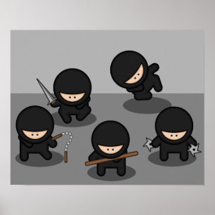 Affiches 5 petits ninjas
