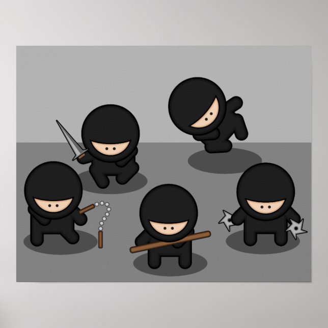Affiches 5 petits ninjas (Devant)