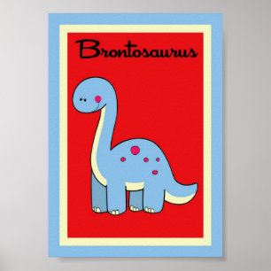 Affiches 5X7 Brontosaurus Dinosaures