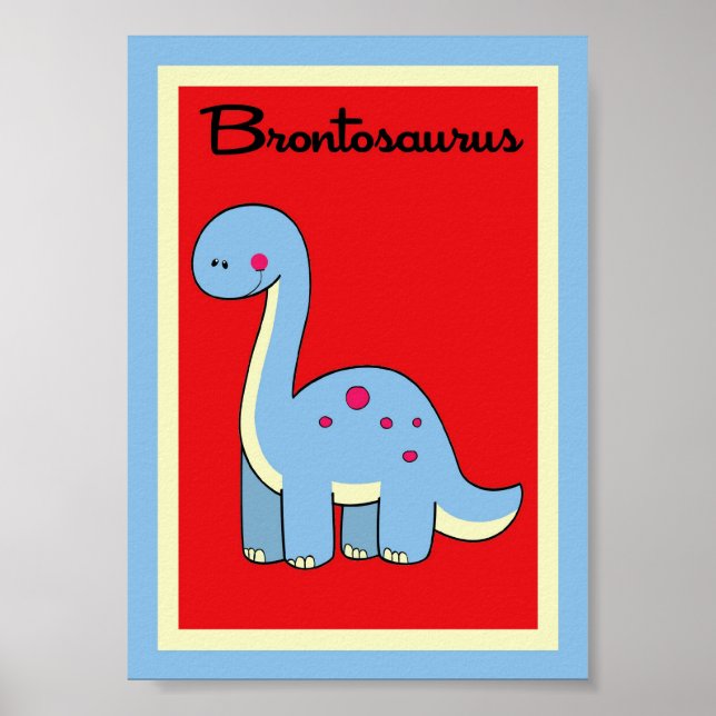 Affiches 5X7 Brontosaurus Dinosaures (Devant)