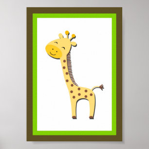 Affiches 5X7 Giraffe Jungle Animal Wall Art