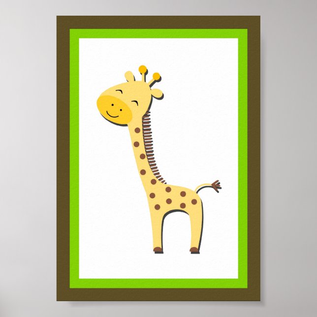 Affiches 5X7 Giraffe Jungle Animal Wall Art (Devant)