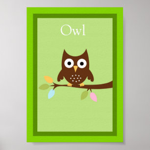 Affiches 5X7 Owen Forest Friends Wall Art