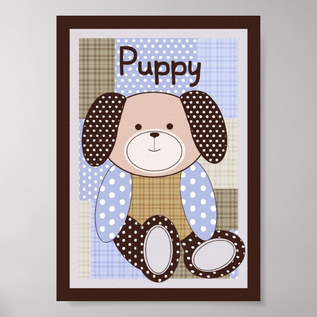 Affiches 5x7 "Puppy" Graham Crackers Bébé Lit Mur Art (Devant)