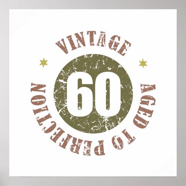 Affiches 60e anniversaire Vintage (Devant)