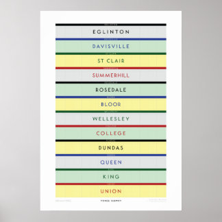 Affiches #60YearsYonge Typographie et couleur