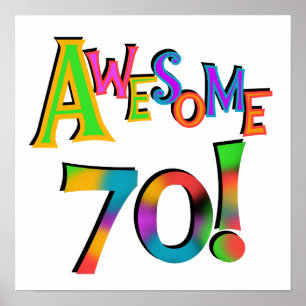 Affiches 70 superbes T-shirts et cadeaux d'anniversaire