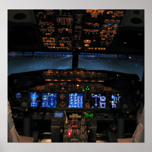 Affiches 737 poste de pilotage2 (Devant)