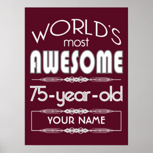 Affiches 75e Anniversaire Mondes Meilleur Fabuleux Rouge fo