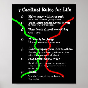 Affiches 7 Règles cardinales pour la vie