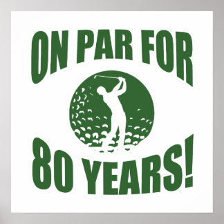 Affiches 80e anniversaire de Golfer