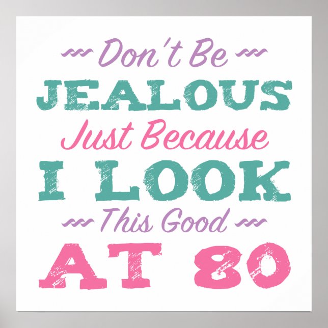 Affiches 80e anniversaire pour les femmes (Devant)