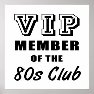Affiches 80's Club Birthday