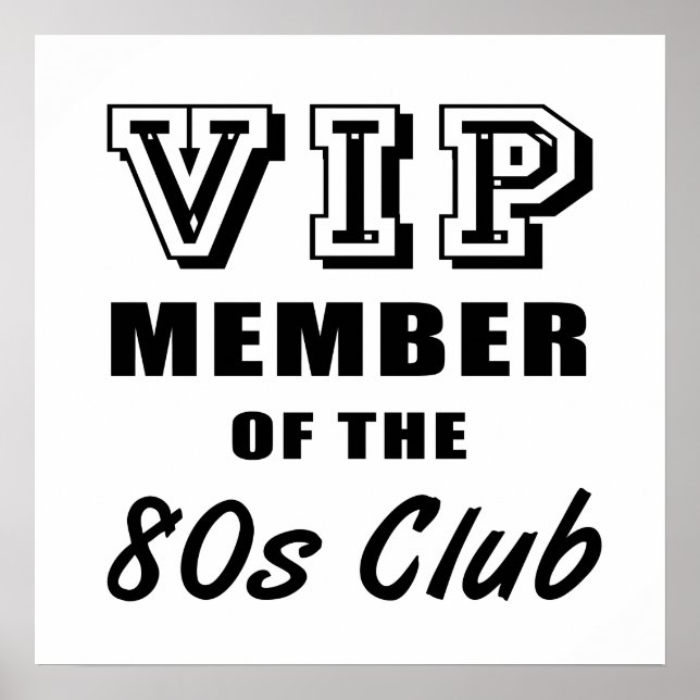 Affiches 80's Club Birthday (Devant)