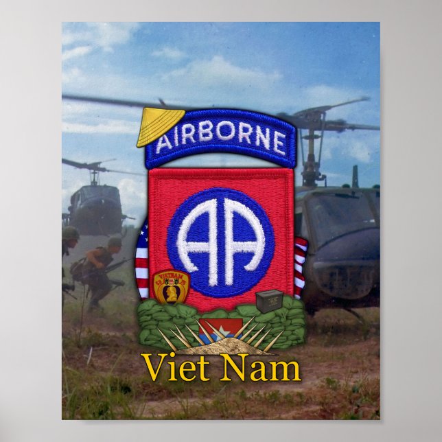 Affiches 82e division aéroportée - Patch de guerre du Vietn (Devant)