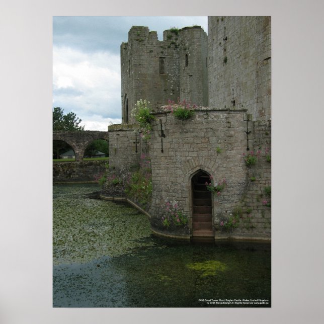 Affiches 8436 Grande tour et la Moat Raglan Château (Devant)