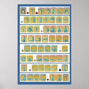 Affiches 84 Asanas, Niveau 1