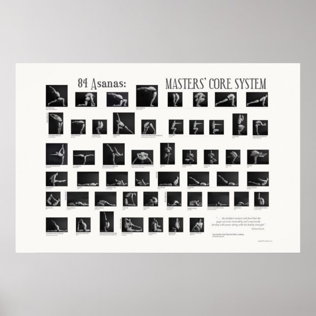 Affiches 84 Asanas : Système de base des maîtres (Devant)