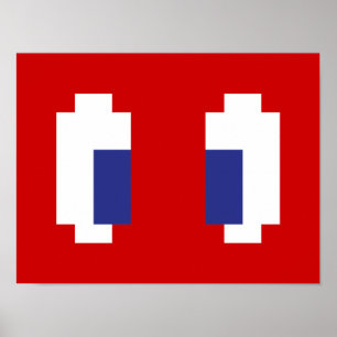 Affiches 8 bits Pixel Manga Eyes