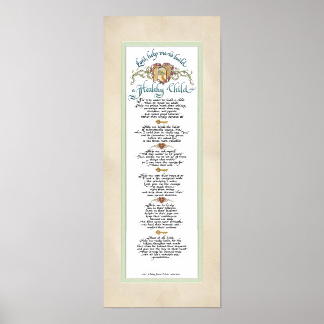 Affiches 8 x 20 Construire un enfant en santé, Parchemin Aq (Devant)