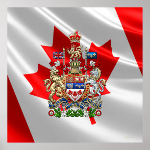 Affiches [900] Armoiries du Canada [3D]