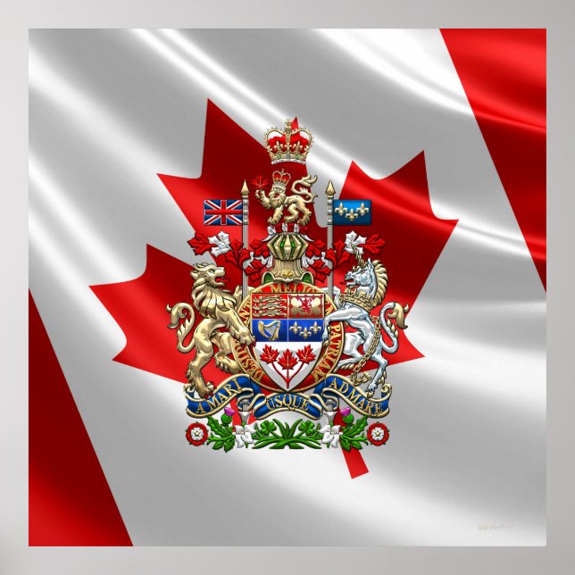 Affiches [900] Armoiries du Canada [3D] (Devant)