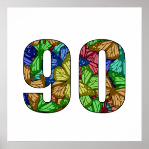 Affiches 90e anniversaire papillons