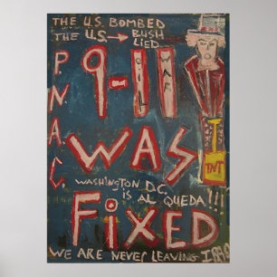 AFFICHES 911 ÉTAIT BLEU FIXE