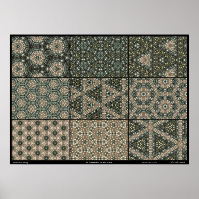 Affiches 9 Matrices connexes (Devant)