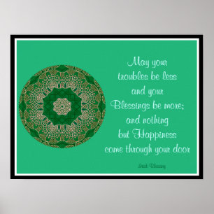 Affiches A05 Celtic Kaleidoscopic Mandala - Irish Blessing8