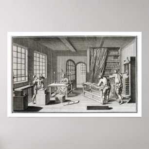 Affiches A bookmaker's workshop, from the 'encyclopedie
