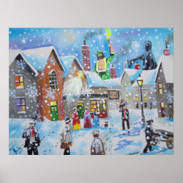 Affiches a Christmas Carol Scrooge and the three ghosts