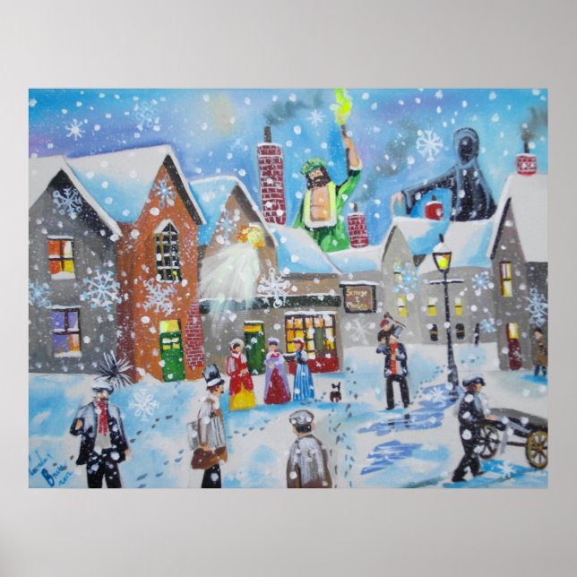 Affiches a Christmas Carol Scrooge and the three ghosts (Devant)