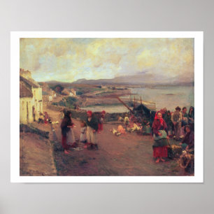 Affiches A Connemara Village - The Way to The Harbour, 1898