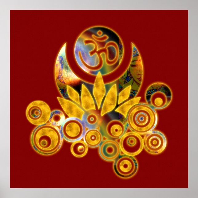 Affiches A_darkred, Om Lotus (Devant)