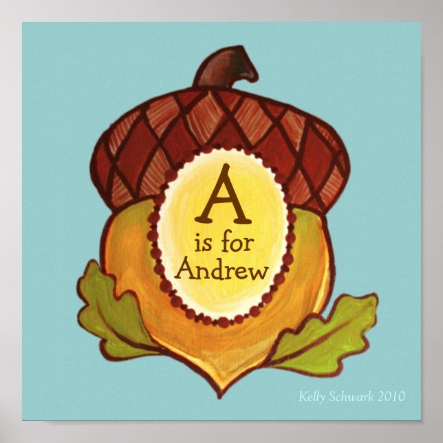 Affiches A est pour Acorn (Mighty Oak in Progress) Canvas (Devant)