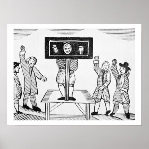 Affiches A Guilty Man in the Village Pillory