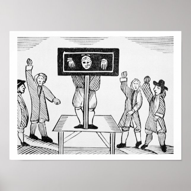 Affiches A Guilty Man in the Village Pillory (Devant)