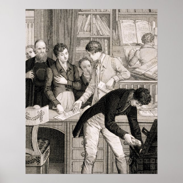 Affiches À la Banque, vers 1800 (gravure) (Devant)