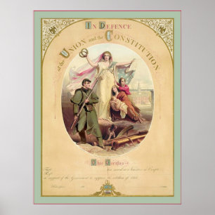 Affiches À la défense de l'union et du Constitution~ 1861