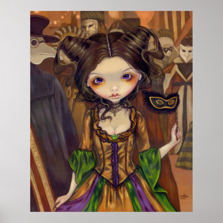 Affiches À la Masquerade Ball gothique mardi gras Art Impri