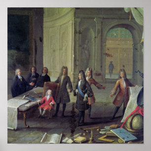 Affiches A Lesson being given to the Young Louis XV
