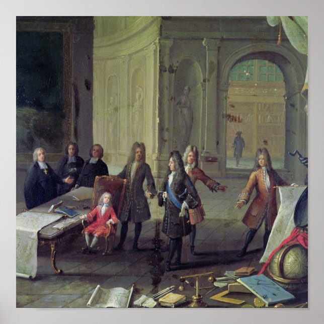 Affiches A Lesson being given to the Young Louis XV (Devant)