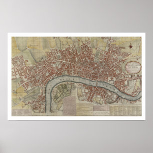 Affiches A New and Exact Plan of the Cities of London and W