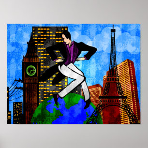 Affiches A obtenu le monde à mes pieds (la copie de