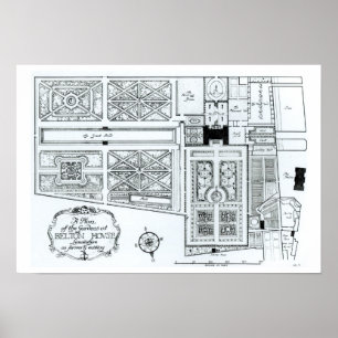 Affiches A Plan of the Gardens at Belton House, Lincolnshir