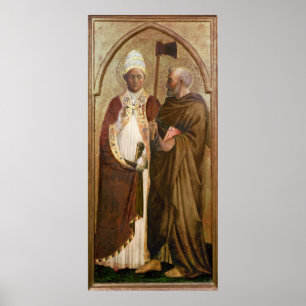 Affiches A Pope and St. Matthias, c.1428-29