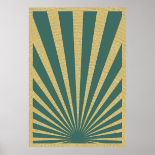 Affiches à rayures Sunburst