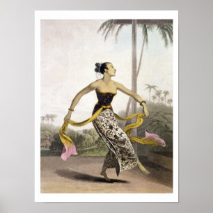 Affiches A Ronggeng ou Dancing Girl, plate 21 from vol. I